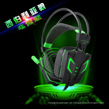 Auricular del juego de la vibración del LED de la reducción del ruido atado con alambre para el videojugador (K-13)